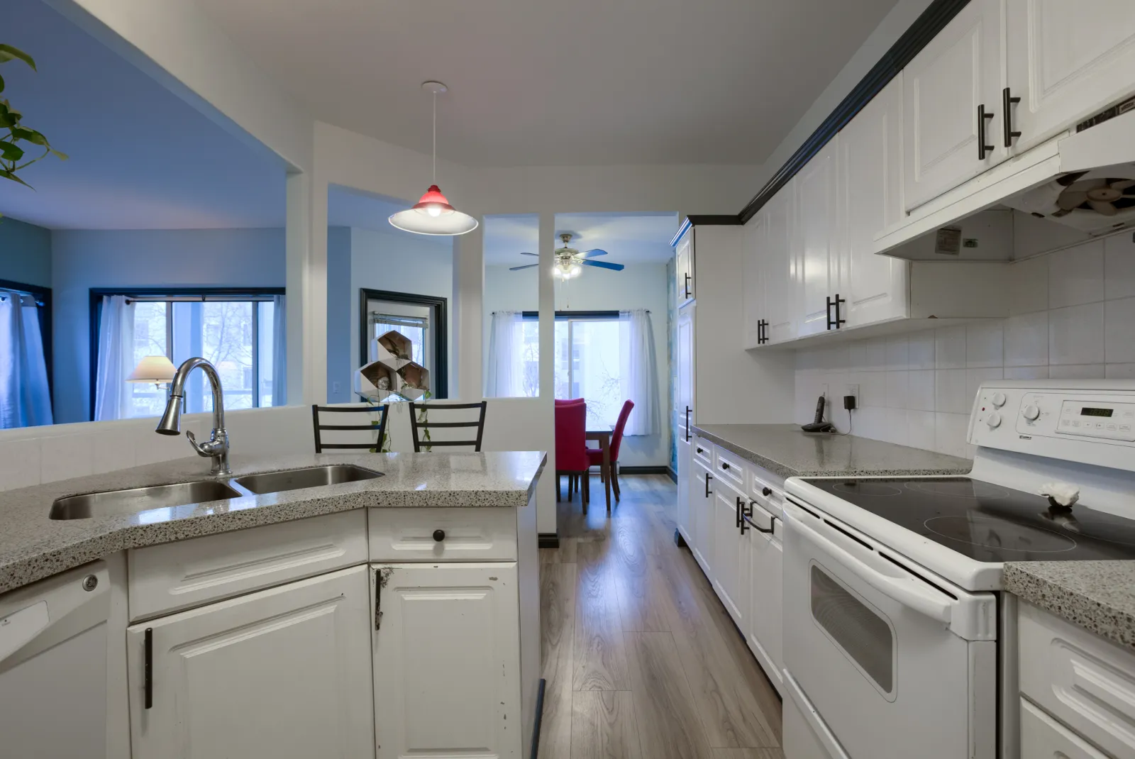 Updated kitchen with granite countertops
